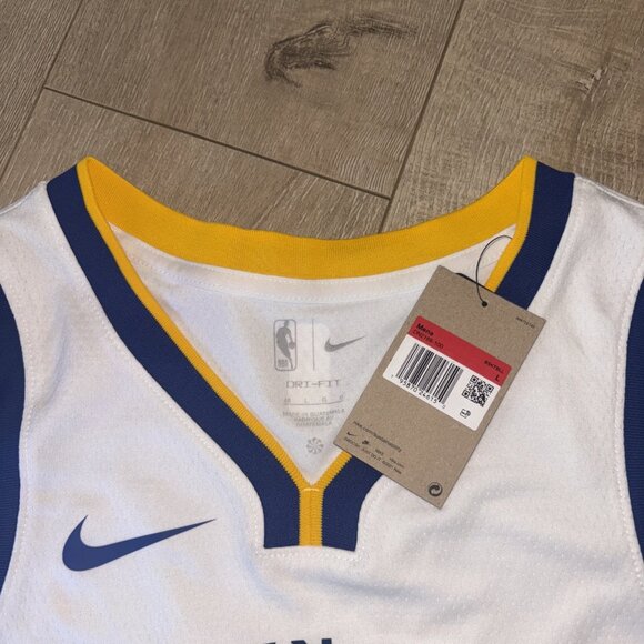 Unisex Golden State Warriors Jimmy Butler Nike White Swingman Jersey Sz Large 48 - Picture 7 of 8